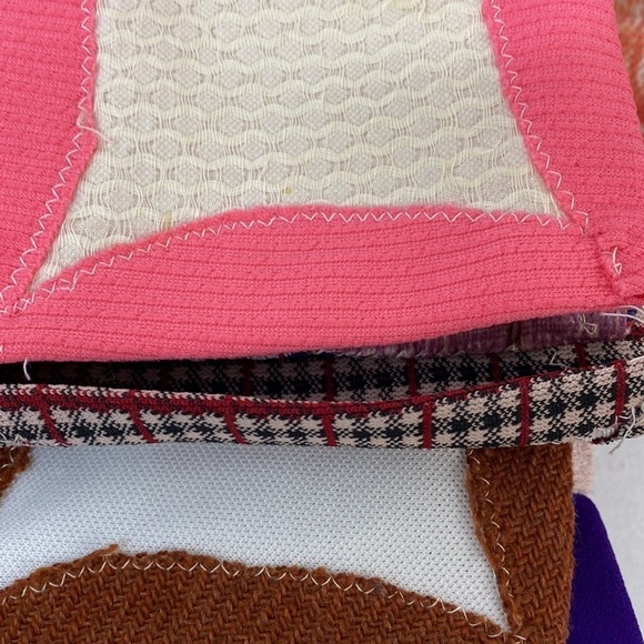 Vintage Patchwork Quilt 4 square Hande Made  Approximately 77"x 67" - Picture 13 of 13